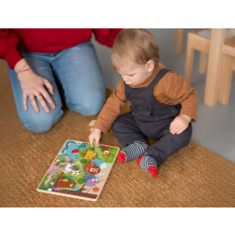 Imaginovo Puzle Infantil Madera 3D Animales +12 Meses 8 Piezas 29,5x22x1,7cm