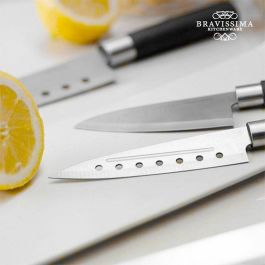 Set de Cuchillos Cecotec Santoku Negro Acero Inoxidable Fibra de carbono (4 pcs)
