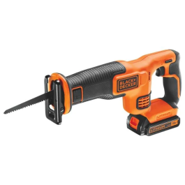 Black + Decker Sierra Sable Inalámbrica + 1 Batería 1,5Ah 18V 22mm 15cm Hoja