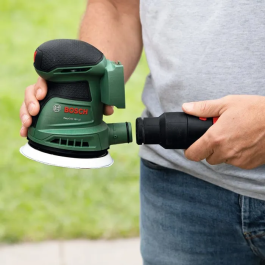 Bosch EasyOrbit 18V10 - Lijadora orbital aleatoria inalámbrica 125 mm con batería de 2.0 Ah y cargador, referencia AABMU02539