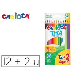 Carioca Lápices De Colores Tita C-Surtidos Estuche 12+2 Ud Gratis