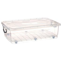 Bajo Cama 6 Ruedas Transparente 40L Kipit 46X20CM (6 Unidades) Bajo Cama 6 Ruedas Transparente 40L Kipit 46X20CM (6 Unidades)