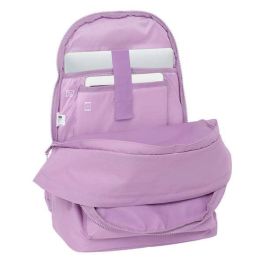 Safta Mochila Portátil 15,6" + USB Munich Básicos Lila 31x44x18 cm