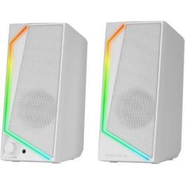 Mars Gaming Altavoces MS72W 15W 2.0 Blancos con Iluminación RGB Flow