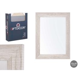 Espejo 38x48 cm marco gris natural Giftdecor - Madera MDF y vidrio (6 Unidades) Espejo 38x48 cm marco gris natural Giftdecor - Madera MDF y vidrio (6 Unidades)