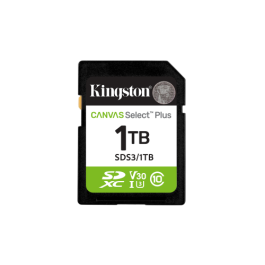 Kingston SDS3/1TB Tarjeta SDXC Canvas Select Plus 1 TB, 150 MB/s Lectura, UHS-I U3 V30 C10 para Full HD y 4K, Resistente Kingston SDS3/1TB Tarjeta SDXC Canvas Select Plus 1 TB, 150 MB/s Lectura, UHS-I U3 V30 C10 para Full HD y 4K, Resistente Precio: 84.69000056. SKU: B1D99H84WP