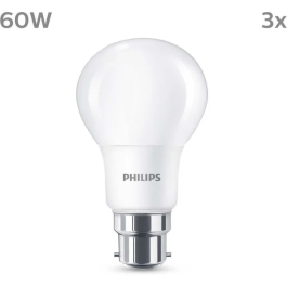 Philips Bombilla LED 8719514451278 60W B22 Blanco Cálido Mate No Regulable Pack 3 Unidades Precio: 20.50000029. SKU: B1AJ43327V