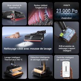 Dreame DRE6978515252761 Aspiradora mopa inalámbrica H15 Pro FoamWash 23000 Pa, 60 min autonomía, 780 ml, Negro