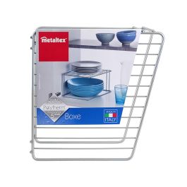 Metaltex Rinconera de 2 alturas 'boxe' para ordenar platos 25x25x15cm
