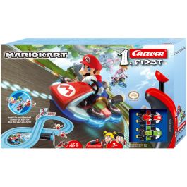 Carrera Pista de Carreras Nintendo Mario Kart, incluye 2 coches Mario y Yoshi, 2.4 metros, 2 jugadores +3 años