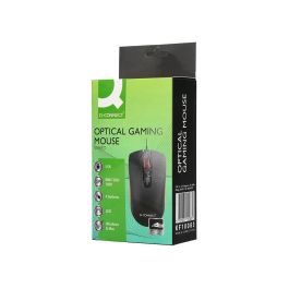 Raton Q-Connect Gaming Optico Con Cable 800-1200-1600 Dpi 4 Botones Iluminacion Led Negro