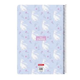 Frozen Cuaderno Escolar Folio 80 Páginas Tapas Duras Diseño Disney "Believe" Lila Oficial para Niños de 3+ años 21.5x31 cm