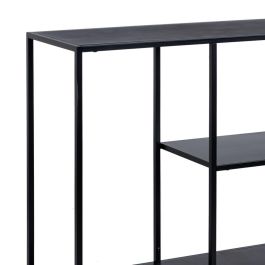 Mueble de TV 120,5 x 30 x 81,3 cm Negro Acero