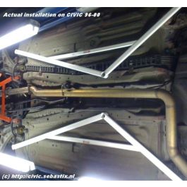 Ultra Racing Refuerzo de Chasis 2X 3-Point Floor Bars para Honda Civic 96-00 URSD6-685