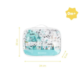 Badabulle Plouf Care Kit: 7 Accesorios Bebé Termómetro Baño Tijeras Limas Peine Cepillo