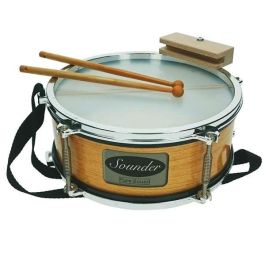Reig Tambor Palillero Metalizado de Plástico 25 cm Diámetro con Sonido para Niños +3 Años