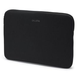 Dicota Funda Portátil PERFECT de Neopreno Elástico 15-15.6" Negro. Ajuste Segunda Piel, Anti-Arañazos y Golpes