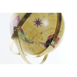 Globo Terraqueo Colonial DKD Home Decor Dorado Multicolor 30 x 50 x 30 cm