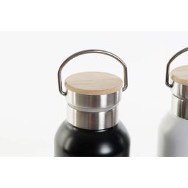 DKD Home Decor Botella Chinalight bambu black Negro Blanco 7.5 x 24 x 7.5 cm (4 Unidades)