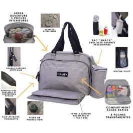 BABY ON BOARD Bolso cambiador SIMPLY Sushi - gris / negro BABY ON BOARD Bolso cambiador SIMPLY Sushi - gris / negro