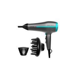Cecotec Bamba IoniCare 5200 Secador de Pelo Iónico Profesional 2300W con Tecnología Ion Real, Pro Style, Difusor y Boquilla, Azul/Gris