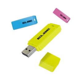 Pack De 3Ud. Pendrive 32Gb Usb2.0 Azul-Amarillo-Rosa ELBE USB-332