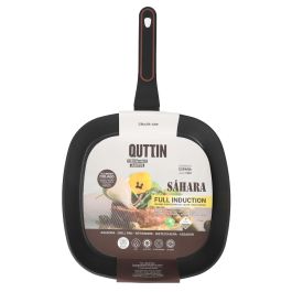 Quttin Asadora Cuadrada 28x28 cm de Aluminio Forjado con Mango Soft-Touch 3.0 mm de Espesor (6 Unidades)