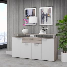 GULADA TV Stand Set - Aparador - Mesa de comedor - Contemporáneo - Decoración en blanco y roble