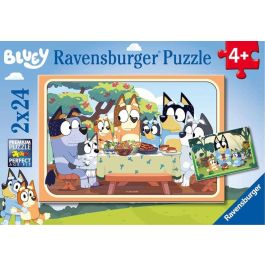 Ravensburger Puzzle 2x24 Piezas Bluey para Niños a Partir de 4 Años