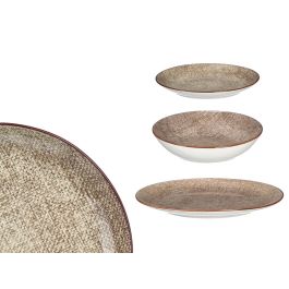 Vajilla Porcelana Vessia 12 Piezas Marrón Ø24 cm Ø21.5 cm Ø19 cm Precio: 39.49999988. SKU: B167EC4ZT2