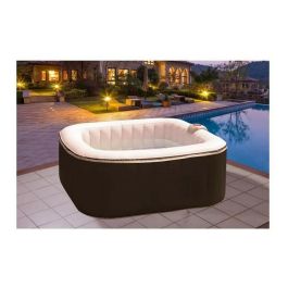 Sunspa Spa Hinchable Cuadrado Laminado para 4 Personas - Estructura Reforzada y Calentador Integrado - 1.55 x 0.65 m