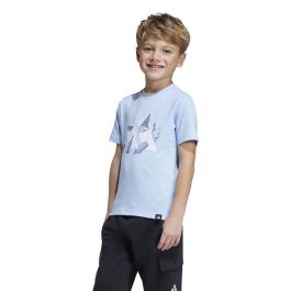 Camiseta de Manga Corta Infantil Adidas Lk Ice Azul Azul cielo M