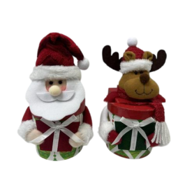 DKD Home Decor Caja Navidad Tradicional Santa Reno Poliéster Cartón Multicolor 10 x 25 x 12 cm (6 Unidades) Precio: 24.50000014. SKU: B1BH8NNY2S