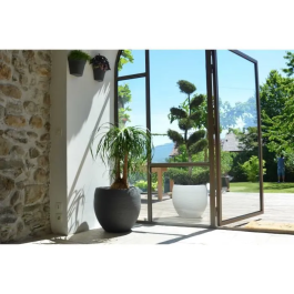 Eda Maceta Redonda Grafito Ø50cm Capacidad 46L Color Gris Antracita