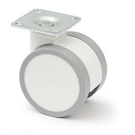 Q&Q Rueda Giratoria Modelo Duncan con Diámetro Ø65 mm y Altura H81 mm, Fabricada en Plástico, Acabado Blanco, Versión Sin Freno Precio: 3.50000002. SKU: B14R87PT38