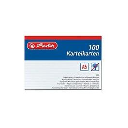 Herlitz Fichas rayadas A5 blancas Paquete de 100