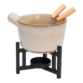 Fondue con soporte y 2 tenedores Precio: 14.63616. SKU: B15VJVECR9