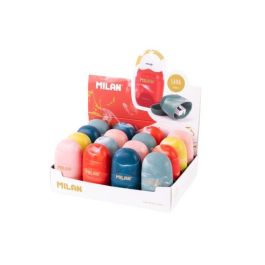 Milan Afilaborras Capsule Lava Surtido Caja Expositora 16 Ud con Goma de Borrar y Sacapuntas, Colores Surtidos Precio: 32.49999984. SKU: B15KPE2JV5