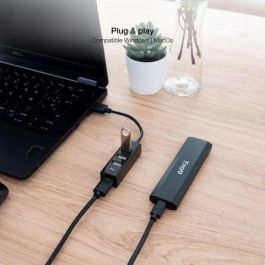 Hub USB NANOCABLE 10.16.4404 Negro (1 unidad)