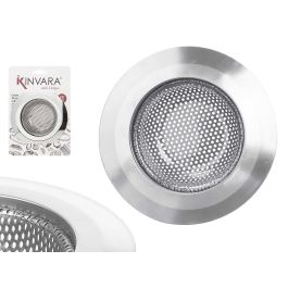 Kinvara Filtro Fregadero Grande de Acero Inoxidable 304, 11.3x2.5x11.3 cm, Color Metal (48 Unidades)