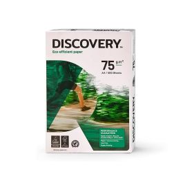 Papel Fotocopiadora Discovery Din A4 75 gramos Papel Multiuso Ink-Jet Y Laser Paquete De 500 Hojas 300 unidades