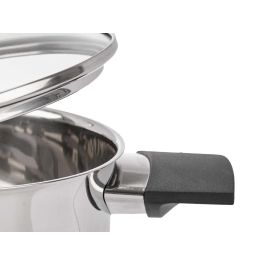 Kinvara Batería de Cocina de Acero Inoxidable 5 Piezas, Apto para Inducción, Plata/Negro, 51x14.5x22.5 cm (Set de 2)