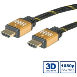 ROLINE 11.04.5564 Cable HDMI 20m HDMI Tipo A Macho a HDMI Tipo A Macho Negro Oro 1920 x 1080 Pixeles