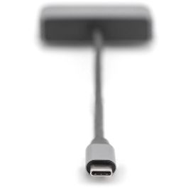 Digitus Adaptador Mini DisplayPort + VGA 20cm 4K/30Hz, Aluminio, USB-C, Gris, para Windows, Mac, Linux y Android