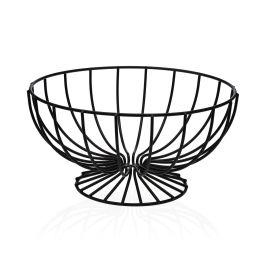 Frutero Redondo Negro Versa 26x11 cm - Metal (2 Unidades) Precio: 14.7899994. SKU: B1CRMVCFWN