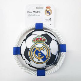 Real Madrid Frisbee para Perro con Cuerda Blanco 22x22x6 cm