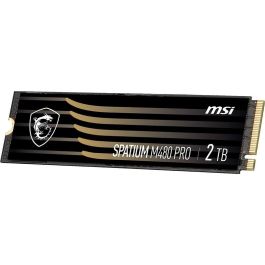 MSI Spatium M480 PRO NVMe M.2 SSD 2TB PCI Express 4.0 3D NAND Lectura 7400 MB/s Escritura 7000 MB/s para PC/Portátil