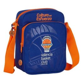 Safta Bandolera pequeña Valencia Basket 16x22x6cm Azul y Naranja Poliéster