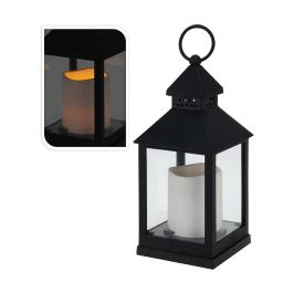 Farol con Vela de LED Luz Cálida Fija, Temporizador 6h, Interior, Negro, 10,5 x 10,5 x 23 cm Precio: 6.50000021. SKU: B1HR93YMA4