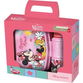 Disney CZ11278 Set Caja Regalo Botella Deportiva Antigoteo 380ml y Funny Sand Box Minnie Libre de BPA para Niños +4 años